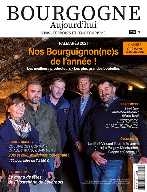 Couverture Bourgogne Aujourd'hui N°162 - Meilleurs producteurs de l'année 2021