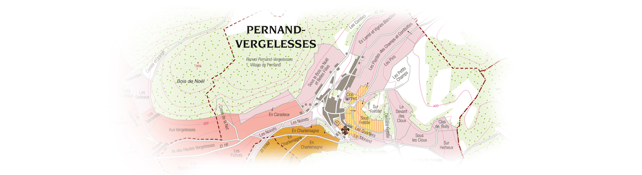 Carte des Climats de Pernand-Vergelesses