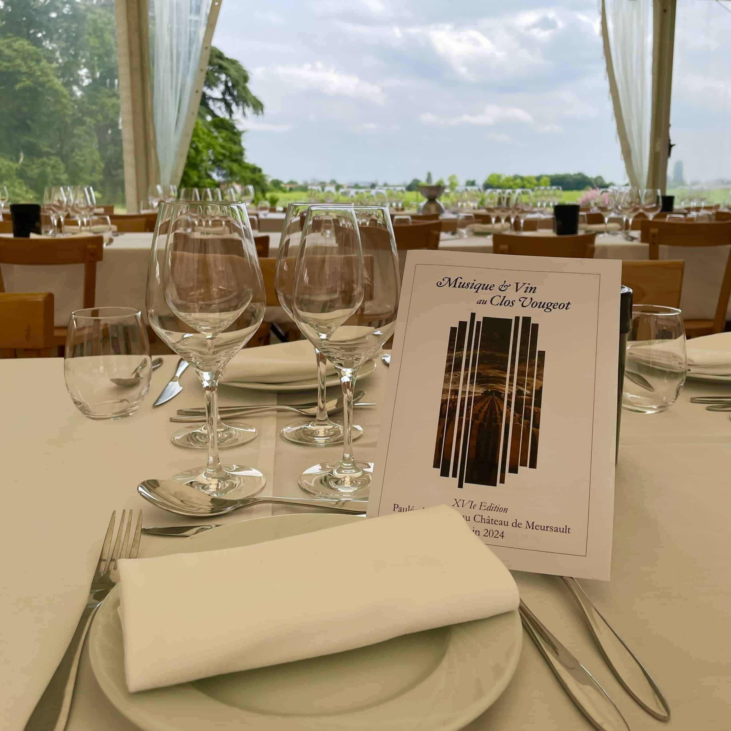 Table dressée de la Paulée Musicale